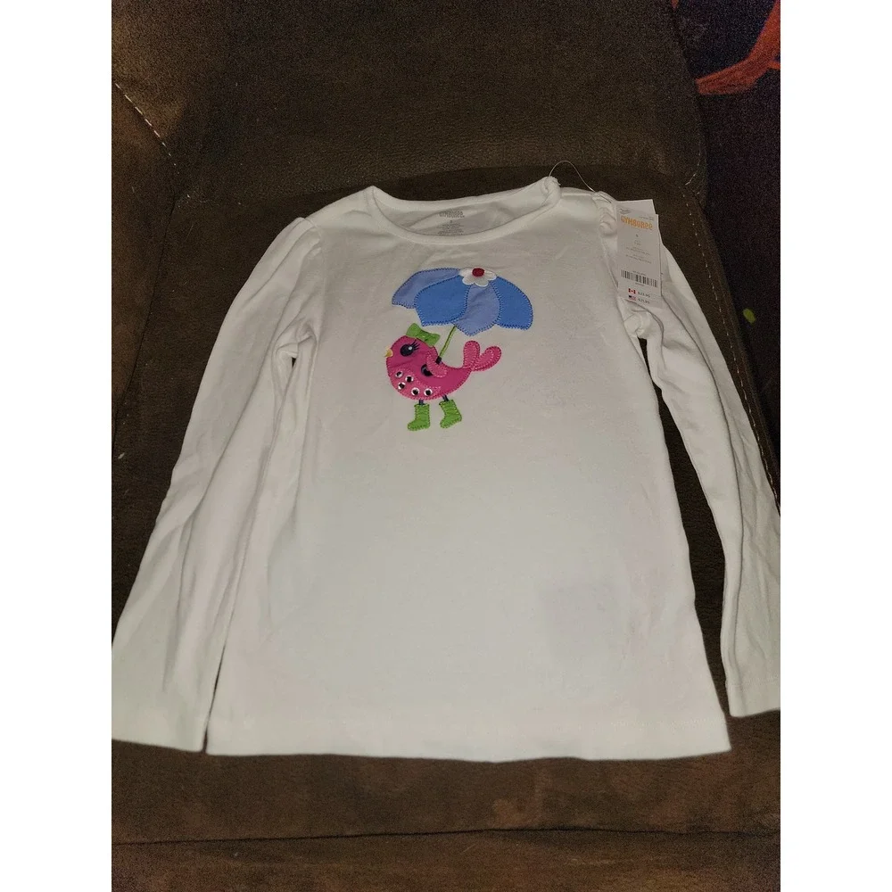 Gymboree showers of flowers‎ bird umbrella top size 5 nwt spring